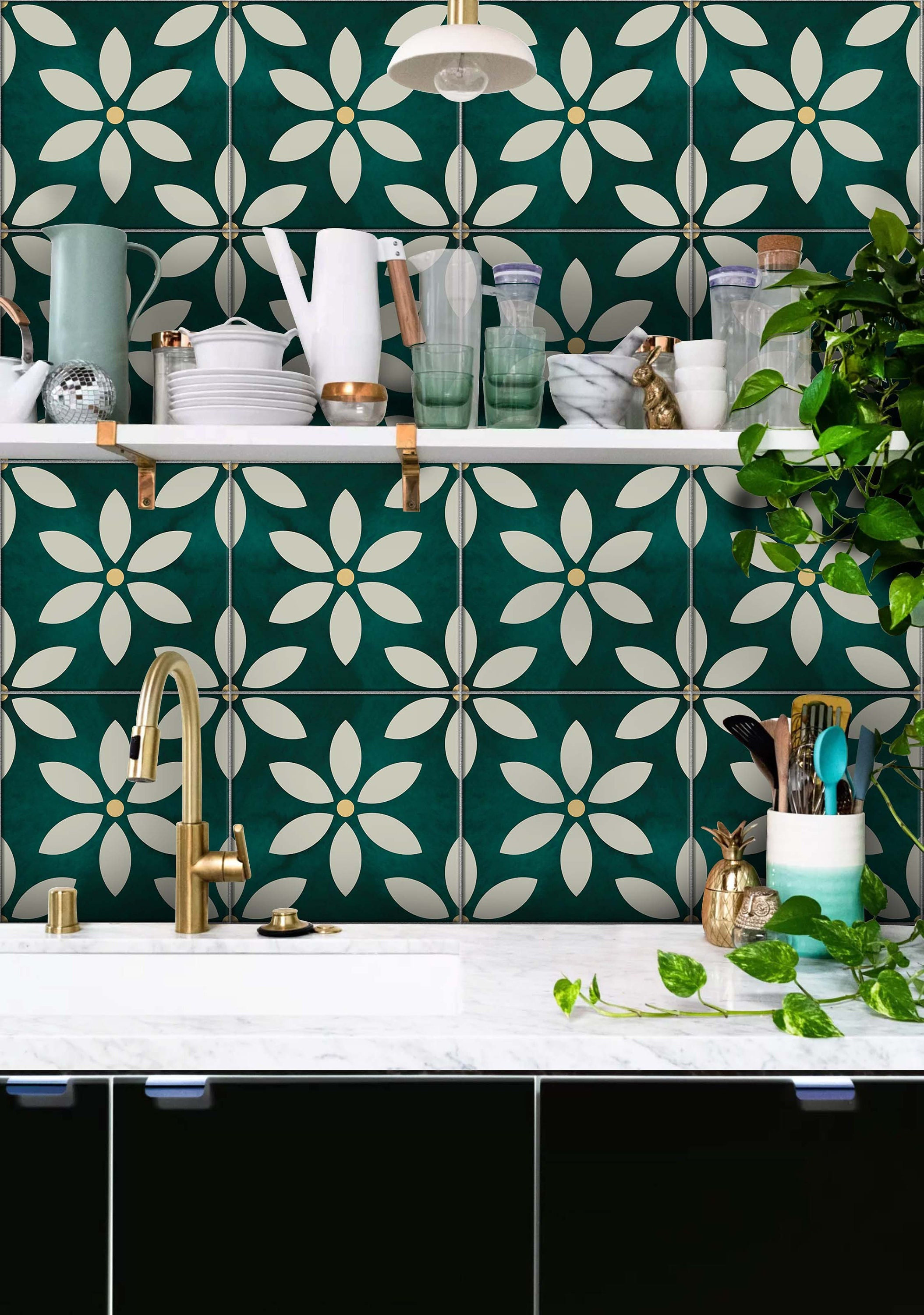 Light Teal Green Peel And Stick Subway Tile Sticker Self