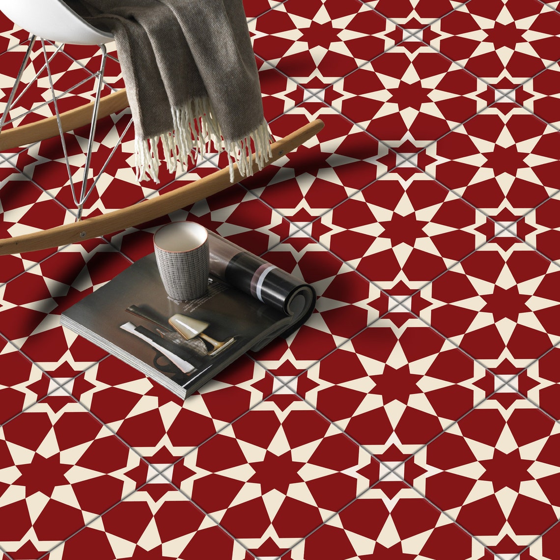 Peel and Stick Tile Vinyl Floor Tiles Star Solid Color Etsy