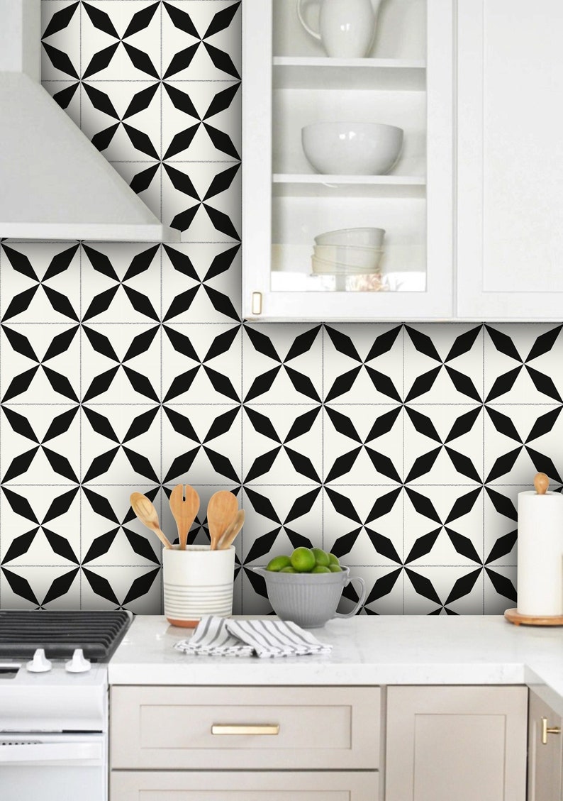 Peel and Stick Vinyl Floor Tiles Removable Tile Decals DIY Etsy