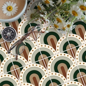 Vloertegelstickers PRAAG | Peel-and-Stick stickers voor keuken, badkamer, vloer, wandtegels | Meubelsticker: