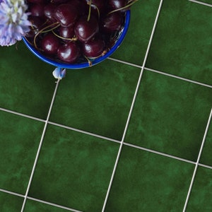 Green Texture Peel and Stick Floor Tile Stickers Kitchen, Bathroom ...