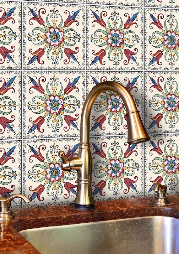 Adesivi per Piastrelle Etnica Chic-Più Colori e Misure Disponibili