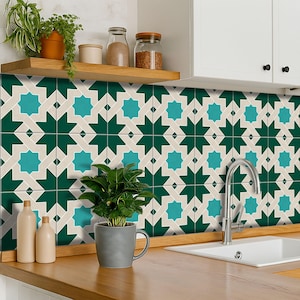Zellige Pathway tegelstickers | Antislip vloertegel vinyl | Peel and Stick keuken badkamer muur backsplash tegelstickers | Afneembaar