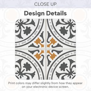 Elegant Peel and Stick Tile Stickers | Classic Tile vinyl for Kitchen, Bathroom, Wall and Floor | Easy to Apply | Removable image 4