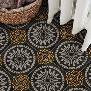 Classic Wooden Floral Peel and Stick Tile Stickers | Kitchen Bathroom Wall Tile Decals | Antiskid Floor Tile Stickers | FREE SHIPPING !!!