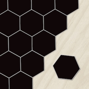 Hexagon Solid Block Peel and Stick  Tile Stickers Home Decal Wall Floor Self Adhesive Hexagon Sticker Kitchen Bathroom Backsplas hDecals