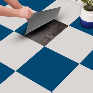 Fliesenaufkleber Blau Weiß: Fliesenaufkleber Schälen und Aufkleben