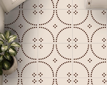 Mokka Blatt Fliesenaufkleber: Schälen und Stick Decals Backsplash für Küche, Bad & Wände | Abnehmbar | Einfach anzubringen