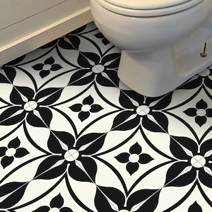 Classic black and Ivory Backsplash Decals | Kitchen, Bathroom, Floor and Wall Peel and Stick Tile Stickers| FREE SHIPPING!