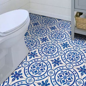 Peel and Stick Sapphire Blue Tile Stickers: Kitchen Bathroom Decals