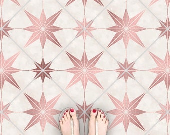 Majolica Moroccan Tile Vinyl Decals | Peel & Stick Kitchen, Bathroom Backsplash Tile Stickers | Antiskid for Floors | FREE SHIPPING