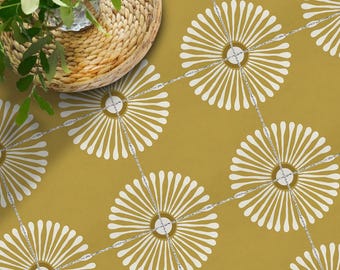 ANEJO EMMELINE Golden Sunburst Tile Stickers: Peel and Stick Decals Backsplash for Kitchen, Bathroom & Walls | Easy to Apply