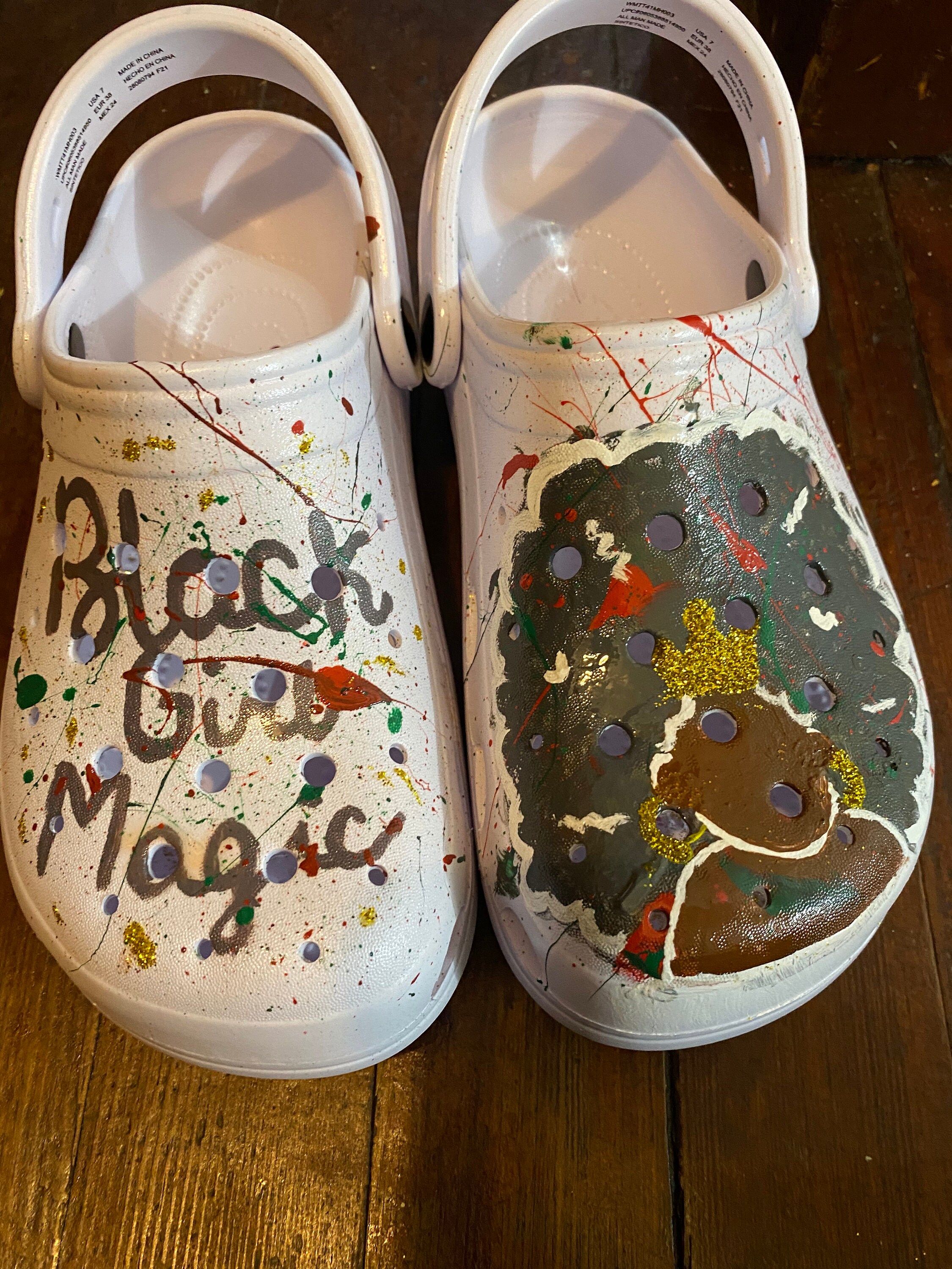 Custom painted crocs Etsy
