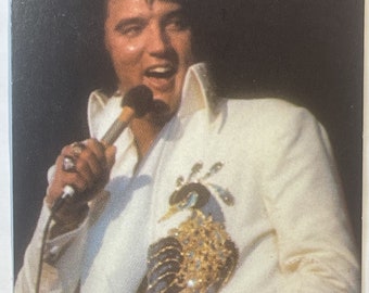 Tarjeta de calendario vintage de Elvis Presley de Camden (RCA, NOS), 1975, coleccionable promocional