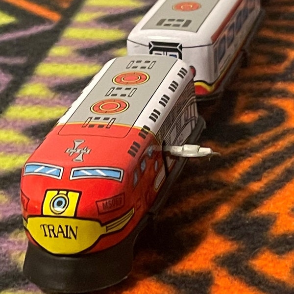 Vintage Tin Wind Up Train Collectible Toy, Unopened In Box! Three Car Railroad Locomotive, 1970s - 1980s