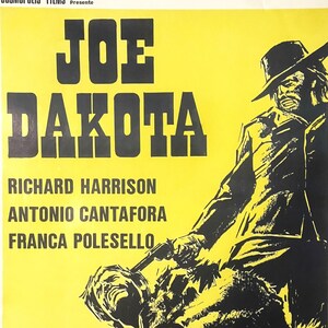 Póster de película vintage raro de 1971 "Dispara a Joe, y vuelve a disparar, Joe Dakota, Bélgica"