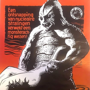 Seltenes Vintage 1978 Spawn of the Slithis Belgium Filmplakat, klassischer Kult-Horror!