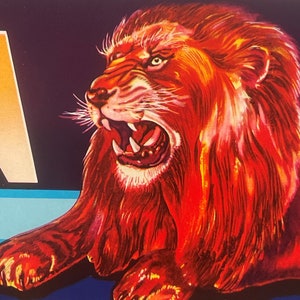 Antique Vintage Red Lion Crate Label, Exeter, CA 1950s Vintage Advertisements Vintage and Antique Gifts