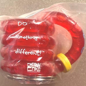 Vintage 1981 Cherry Coke Tangle Fidget Keyring — NOS Promotional Toy