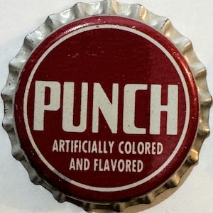 Vintage NOS 1950s PUNCH Cork Soda Bottle Cap Americana