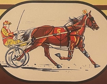 Vintage 1950s Winner Crate Label, Horse, Harness Racing, Birds Nest, VA