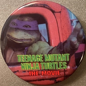 Vintage 1990 Teenage Mutant Ninja Turtles Movie Pin, Donatello Cruising, TMNT