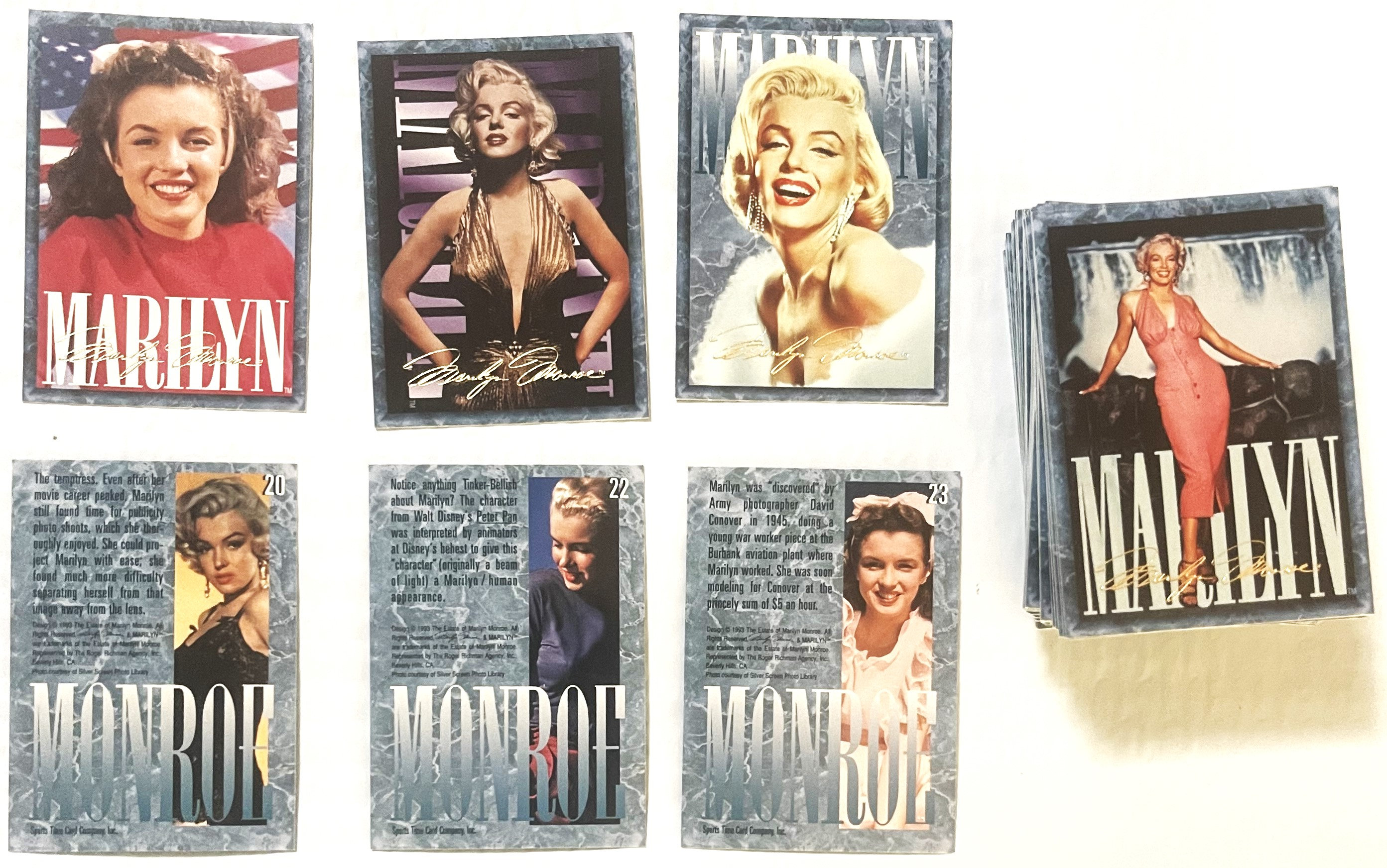 Vintage 1993 Marilyn Monroe Collectible Card Set - Sports Time Inc
