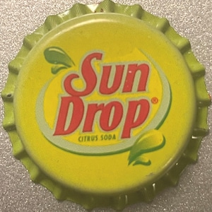 Rare Vintage 1980s Sun Drop Bottle Cap Sponsored By Dale Earnhardt. RIP