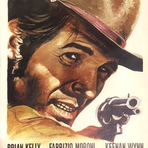 Neumático Django vintage raro de 1968, póster de la película "Dispara a Django", Bélgica