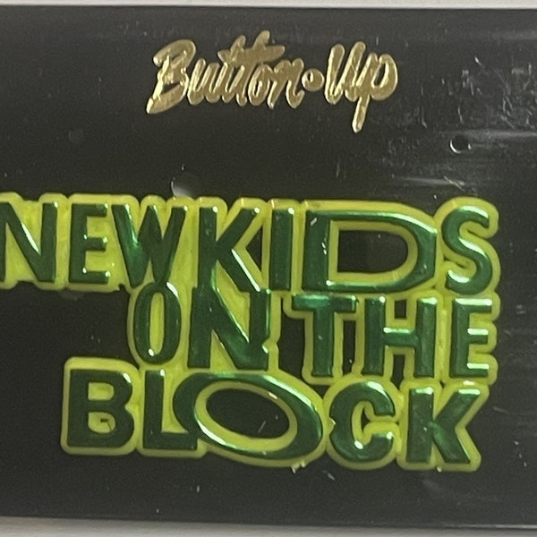 Vintage 1990s New Kids on the Block Logo Pin Pinback, Boston, MA NKOTB