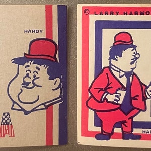 Vintage 1975 Patriotic Bicentennial Laurel and Hardy Stickers