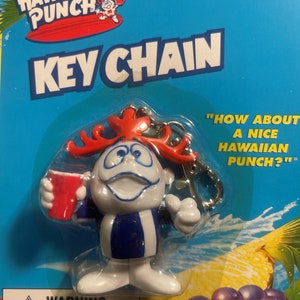 Vintage Hawaiian Punch Keychain Key Chain 1990s, Amazing Quality, Detail, and Unopened