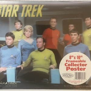 ¡Póster 3D coleccionable del 40.º aniversario de Star Trek, muy raro, aún sellado de fábrica!