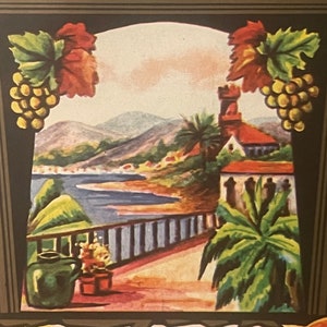 Antique Vintage 1930s Muscat De Valence Dutch Liquor Alcohol Wine Label, Awesome
