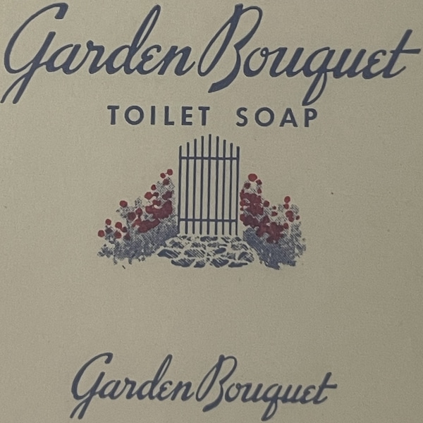 Very Rare Antique Early 1900s Garden Bouquet Toilet Soap Label, Manhattan, NY