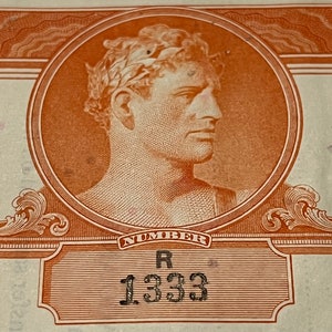 Antique 1927 Cleveland Cincinnati Chicago & St. Louis Railway Bond Certificate - Orange