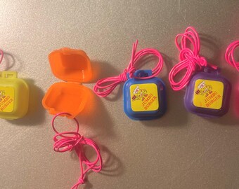 10 o 20 dijes de hamburguesa gigante vintage de los años 80, caja de almacenamiento secreta