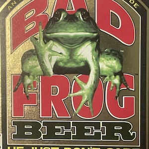 Infamous Vintage Bad Frog Beer Label Banned in 8 States for Being Obscene!
