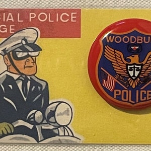 Vintage 1950s Tin Litho Special Police Badge Woodbury