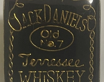 Vintage Jack Daniel’s Old No 7 Black Label Enamel Pin NOS Tennessee Whiskey