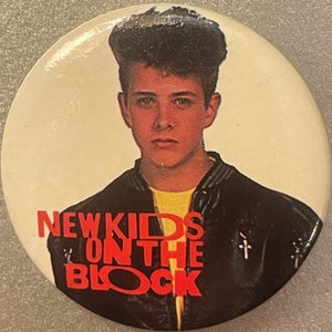 Vintage 1980s New Kids on the Block Pin, Joey McIntyre, Boston, MA, NKOTB