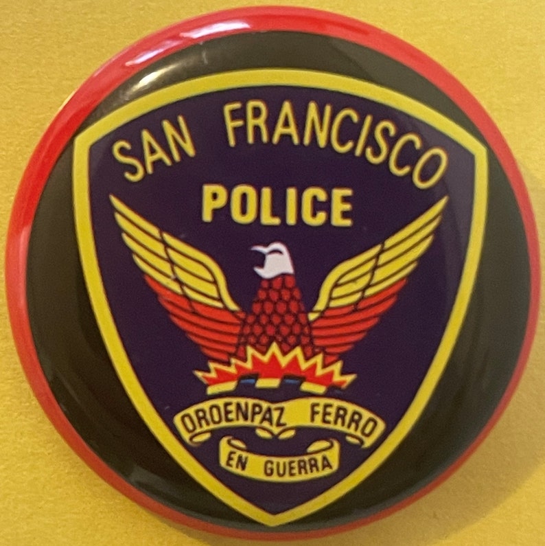 Vintage 1950s 1960s Tin Litho Special Police Badge San Francisco