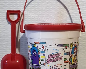 Vintage 1980s McDonald's Super Summer Sandcastle Bucket, Pail, Beach Time!