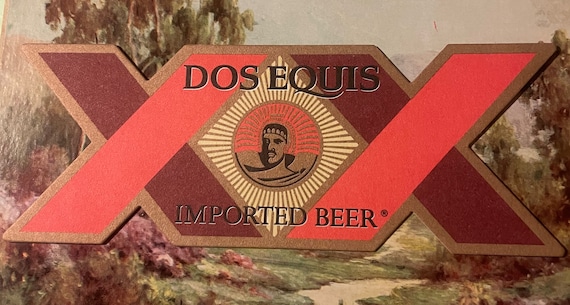 Vintage 1980s Dos Equis XX Imported Beer Coaster Double X