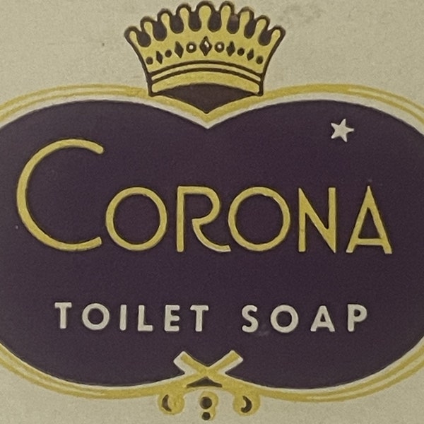 Very Rare Antique Early 1900s Corona Toilet Soap Label, Manhattan, NY, Historic!