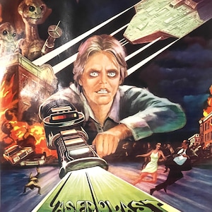 ¡Póster raro de película vintage Laserblast, Rayon Laser, Laserstrall Bélgica de 1978!