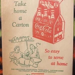 Antique Vintage 1930s Coke Coca Cola Soda Bottle Protector, Chicago, IL