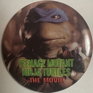 Vintage 1990 Teenage Mutant Ninja Turtles Movie Pin, Leonardo Movie, TMNT