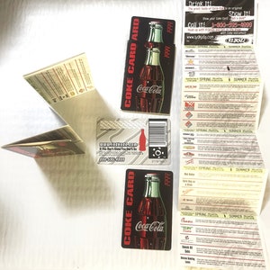 Vintage 1990s Coke Coca Cola Limited Edition Soda Card with Cool Regional Promos!