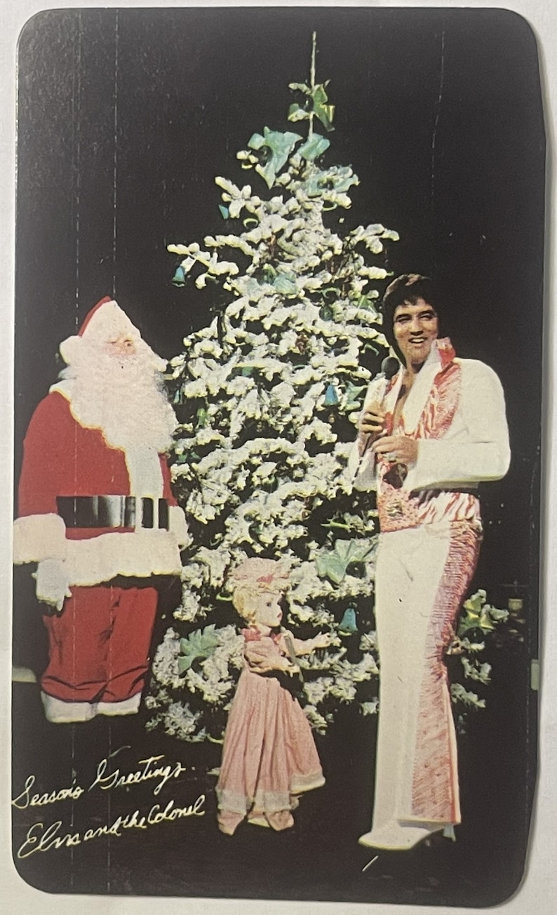 Vintage 1978 Elvis Presley Card Calendar Rca Records With Santa! - Collectibles - Antique Misc. And Memorabilia.